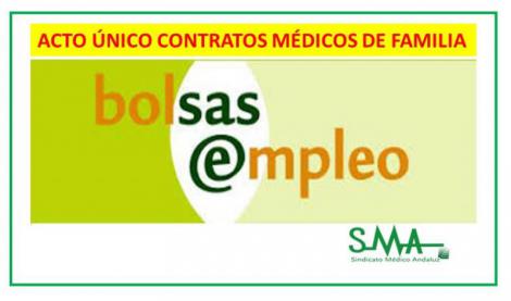 Acto único contratos Médicos de Familia: publicada la resolución con los listados provisionales.