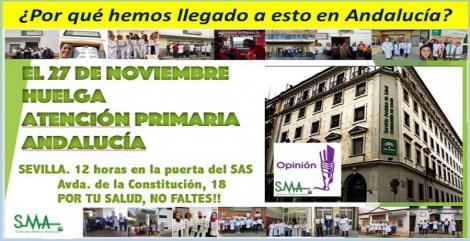 La Atención Primaria en Andalucía se levanta ante la insostenible situación que padece desde hace años.
