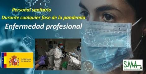 El Gobierno aprueba reconocer el contagio por COVID19 en profesionales sanitarios como enfermedad profesional.
