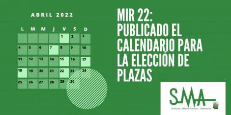 MIR 22: Publicado el calendario para la elección de plazas