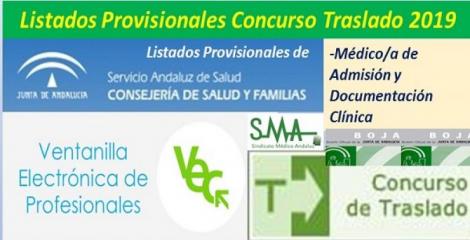 Publicada en el BOJA resolución del Concurso de Traslado 2019 con listados provisionales de Médico/a de Admisión y Documentación Clínica