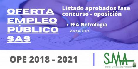 Aspirantes que superan la fase de concurso-oposición por el sistema de acceso libre de FEA, Nefrología