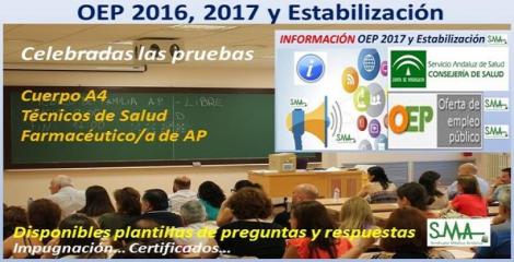 Celebrados el sábado 30 de marzo los exámenes de la OEP 2016, 2017 y Estabilización para el Cuerpo A4, Farmacéutico/a de AP y Técnicos de Salud.