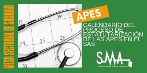 Calendario del proceso de estatutarización de las APES en el SAS