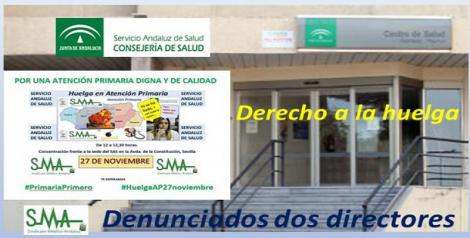 El Sindicato Médico denuncia a dos directores de centros de salud por obstaculizar el derecho a huelga.