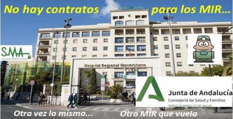 El Sindicato Médico de Málaga denuncia que el SAS deja sin contrato a sus MIR pese a la pandemia.