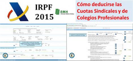 Renta 2015: Cómo deducirse las cuotas sindicales y de colegios profesionales