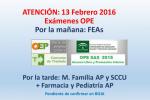 Fechas OPE